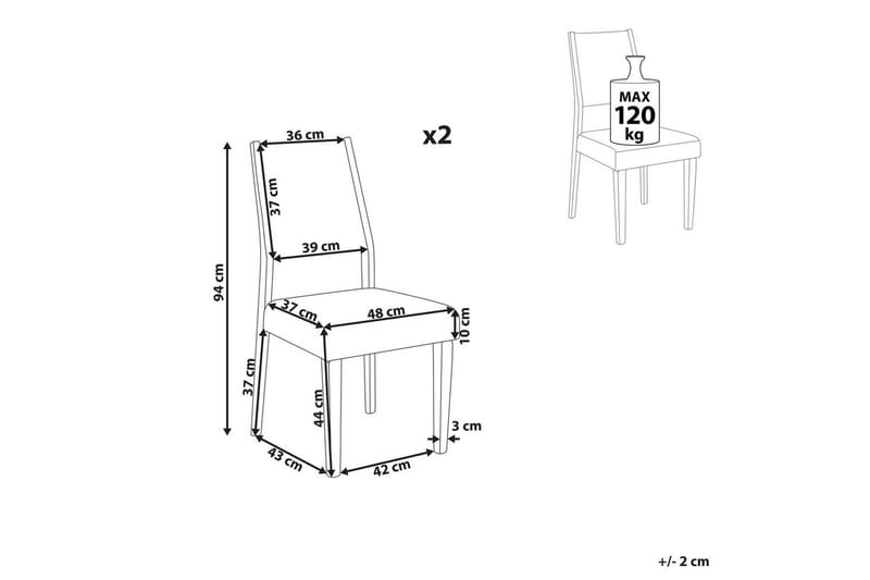 Setti kahdesta ruokatuolista Elmira - Huonekalut - Tuoli & nojatuoli - Ruokapöydän tuolit
