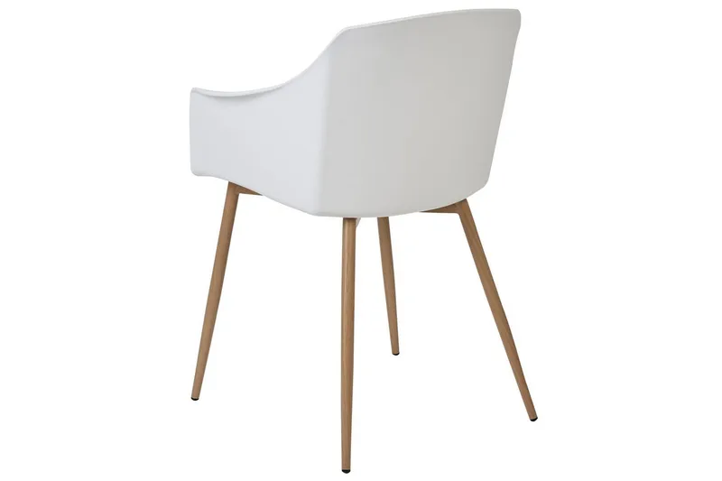 Setti kahdesta ruokatuolista Fonda ll - Valkoinen, Vaalea Puu - Huonekalut - Tuoli & nojatuoli - Ruokapöydän tuolit
