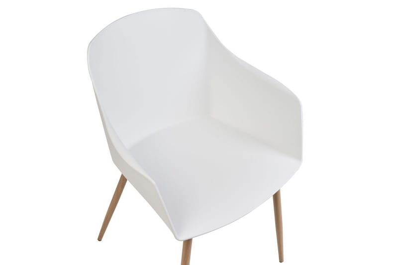 Setti kahdesta ruokatuolista Fonda ll - Valkoinen, Vaalea Puu - Huonekalut - Tuoli & nojatuoli - Ruokapöydän tuolit