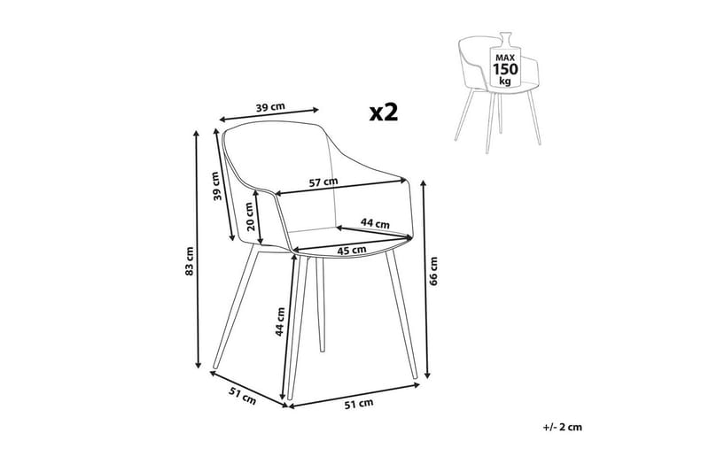 Setti kahdesta ruokatuolista Fonda ll - Vihreä, vaalea puu - Huonekalut - Tuoli & nojatuoli - Ruokapöydän tuolit