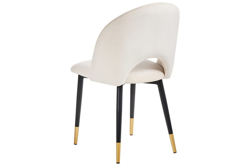 Setti kahdesta ruokatuolista Magalia - Beige, musta, kulta - Huonekalut - Tuoli & nojatuoli - Ruokapöydän tuolit