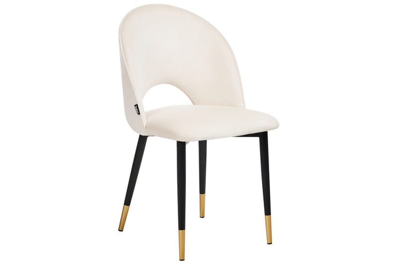 Setti kahdesta ruokatuolista Magalia - Beige, musta, kulta - Huonekalut - Tuoli & nojatuoli - Ruokapöydän tuolit