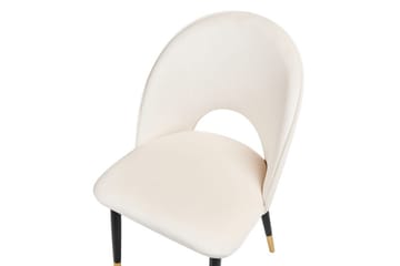Setti kahdesta ruokatuolista Magalia - Beige, musta, kulta - Huonekalut - Tuoli & nojatuoli - Ruokapöydän tuolit