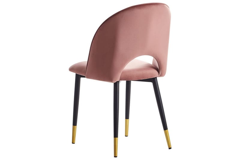 Setti kahdesta ruokatuolista Magalia - Rosa, Musta, Kulta - Huonekalut - Tuoli & nojatuoli - Ruokapöydän tuolit