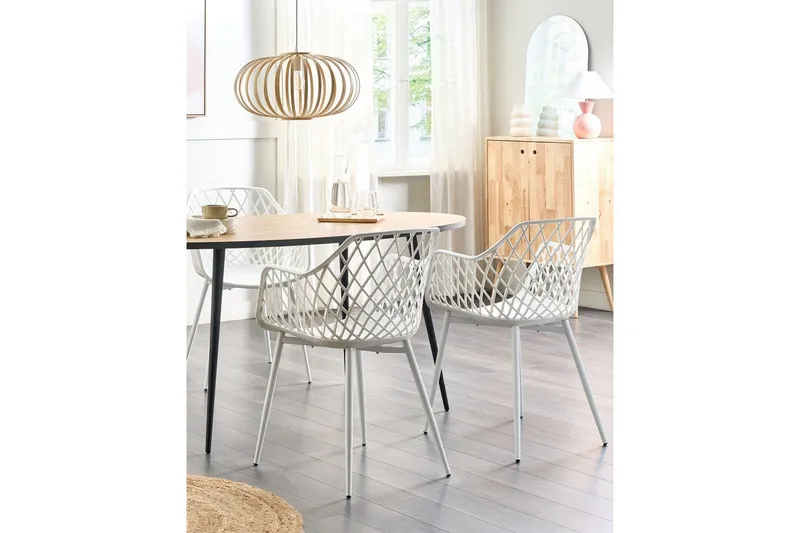 Setti kahdesta ruokatuolista Nashua ll - Valkoinen - Huonekalut - Tuoli & nojatuoli - Ruokapöydän tuolit