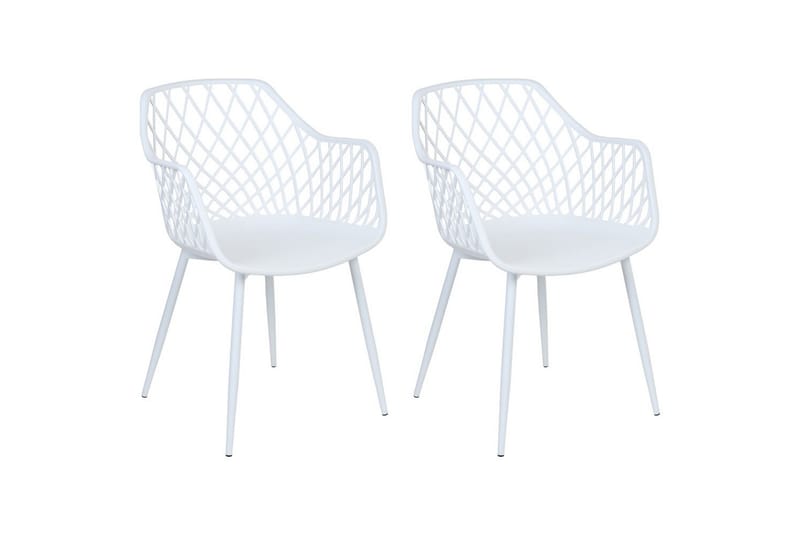 Setti kahdesta ruokatuolista Nashua ll, Valkoinen