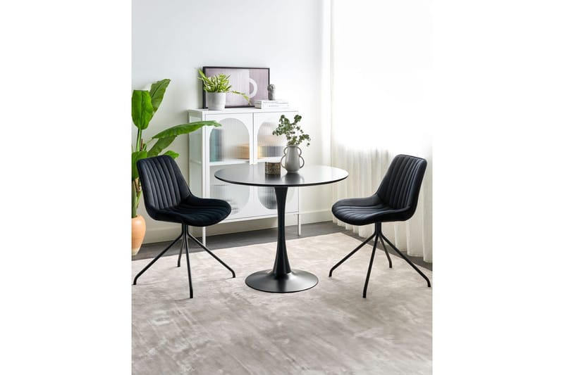 Setti kahdesta ruokatuolista Navasota - Musta - Huonekalut - Tuoli & nojatuoli - Ruokapöydän tuolit