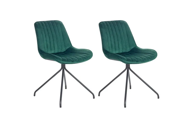 Setti kahdesta ruokatuolista Navasota - Vihreä, musta - Huonekalut - Tuoli & nojatuoli - Ruokapöydän tuolit