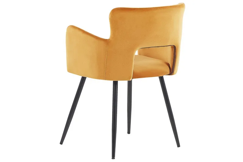 Setti kahdesta ruokatuolista Sanilac - Oranssi, musta - Huonekalut - Tuoli & nojatuoli - Ruokapöydän tuolit