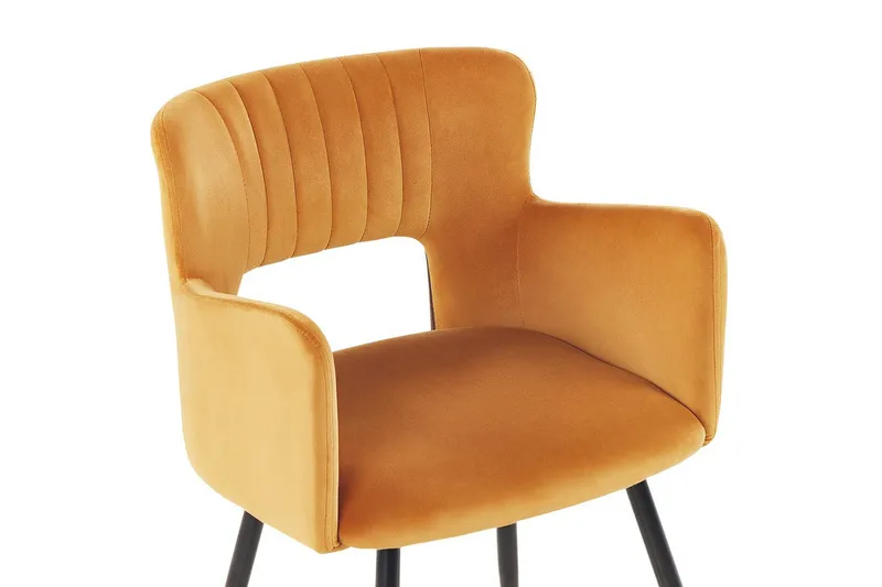 Setti kahdesta ruokatuolista Sanilac - Oranssi, musta - Huonekalut - Tuoli & nojatuoli - Ruokapöydän tuolit