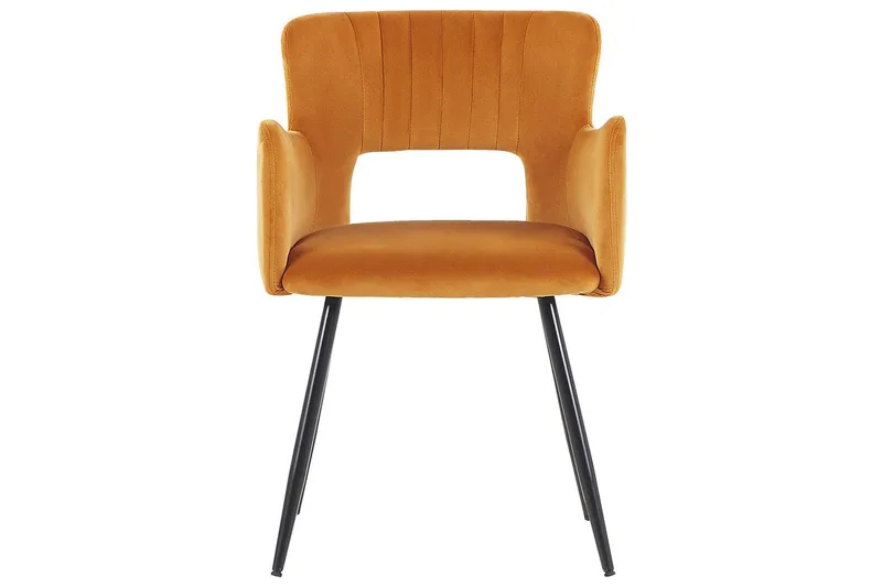 Setti kahdesta ruokatuolista Sanilac - Oranssi, musta - Huonekalut - Tuoli & nojatuoli - Ruokapöydän tuolit