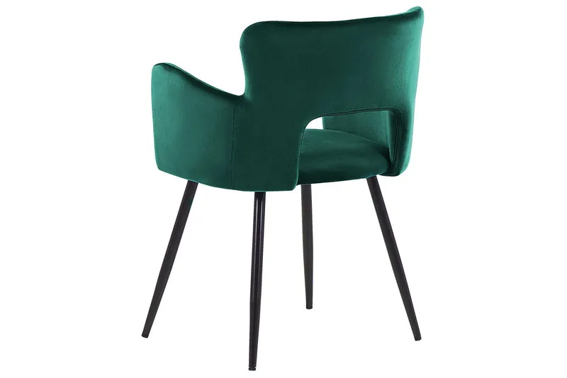 Setti kahdesta ruokatuolista Sanilac - Smaragdinvihreä, Musta - Huonekalut - Tuoli & nojatuoli - Ruokapöydän tuolit