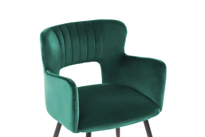 Setti kahdesta ruokatuolista Sanilac - Smaragdinvihreä, Musta - Huonekalut - Tuoli & nojatuoli - Ruokapöydän tuolit