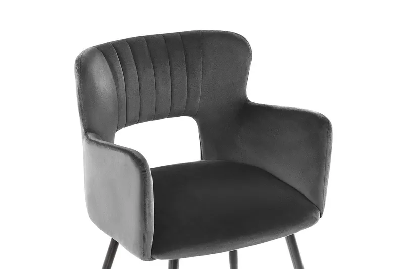 Setti kahdesta ruokatuolista Sanilac - Tummanharmaa, musta - Huonekalut - Tuoli & nojatuoli - Ruokapöydän tuolit