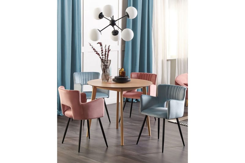 Setti kahdesta ruokatuolista Sanilac - Vaaleansininen, Musta - Huonekalut - Tuoli & nojatuoli - Ruokapöydän tuolit