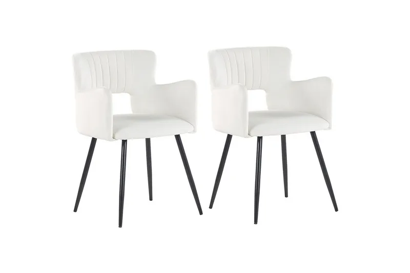 Setti kahdesta ruokatuolista Sanilac, Valkoinen, Musta