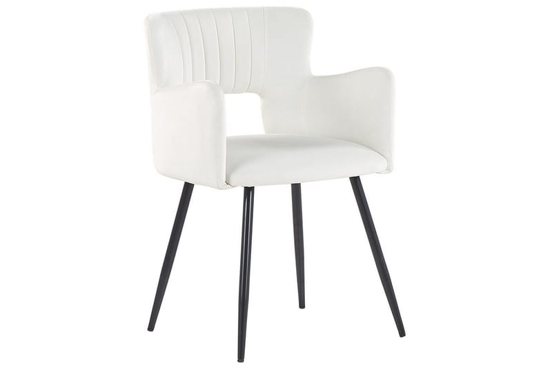 Setti kahdesta ruokatuolista Sanilac - Valkoinen, Musta - Huonekalut - Tuoli & nojatuoli - Ruokapöydän tuolit