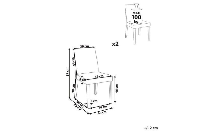 Setti kahdesta ruokatuolista Phola - Huonekalut - Tuoli & nojatuoli - Ruokapöydän tuolit