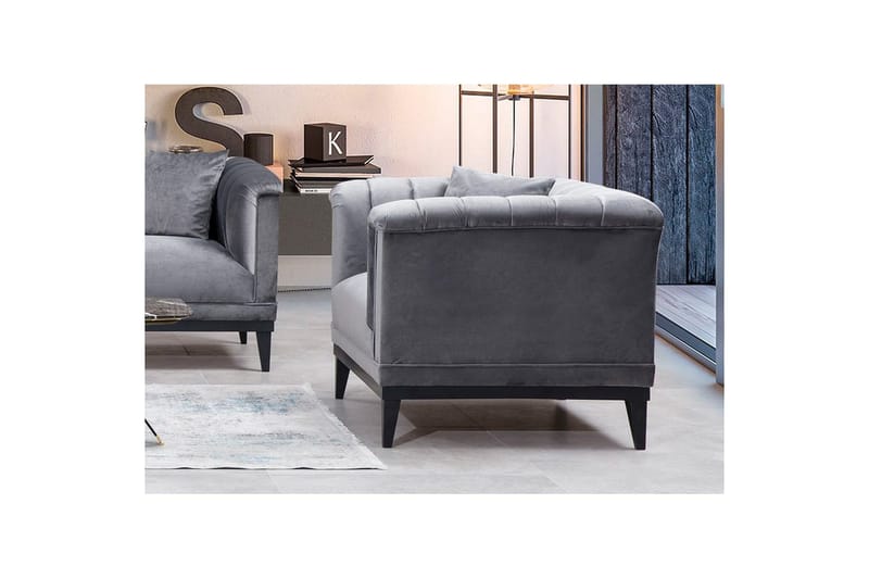 Siipituoli Trendikäs Tummanharmaa - Tummanharmaa - Huonekalut - Tuoli & nojatuoli - Nojatuoli & lepotuoli