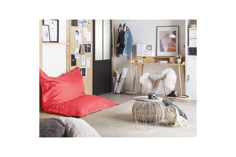Sittsäck Beliani Fuzzy Beige, brun, 140x180x20 cm Red - Huonekalut - Tuoli & nojatuoli - Säkkituoli