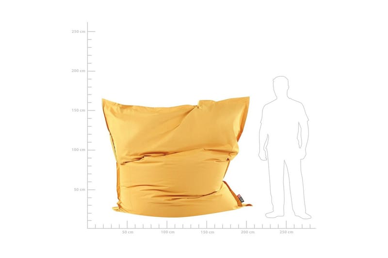 Sittsäck Beliani Fuzzy Blå, 180x230x20 cm Yellow - Huonekalut - Tuoli & nojatuoli - Säkkituoli
