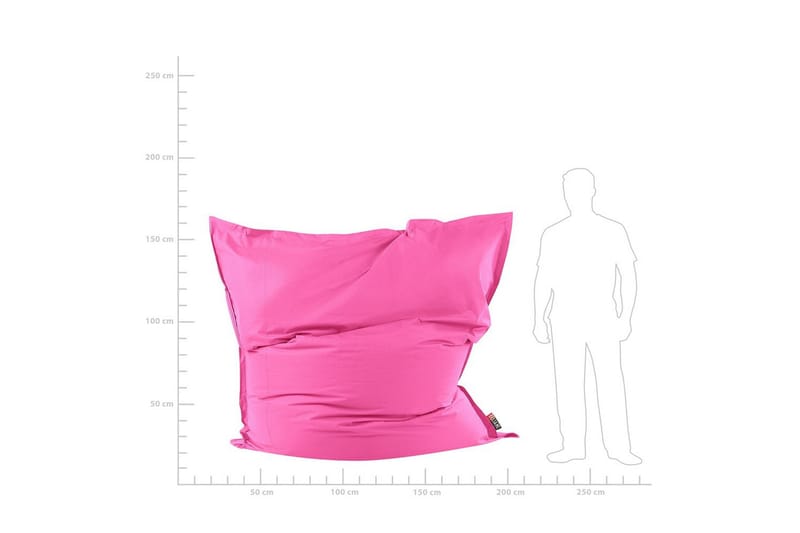 Sittsäck Beliani Fuzzy Blå, 180x230x20 cm Pink - Huonekalut - Tuoli & nojatuoli - Säkkituoli