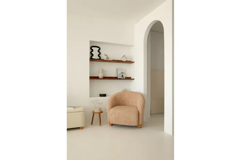 Slon Öronlappsfåtölj, Beige