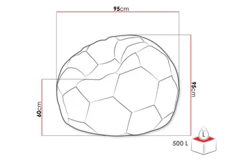 Svalliden Säkkituoli 95 cm - Valkoinen / Musta - Huonekalut - Tuoli & nojatuoli - Säkkituoli
