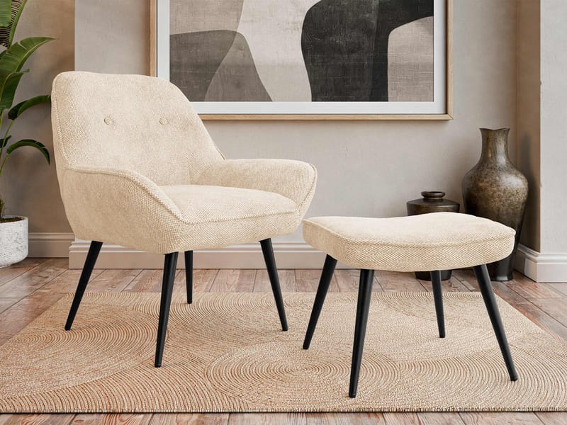 Sylvar Nojatuoli - Beige - Huonekalut - Tuoli & nojatuoli - Nojatuoli & lepotuoli