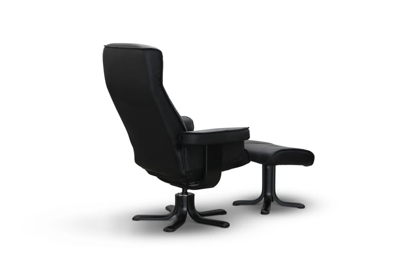 Tateo Nojatuoli Nahkaa - Musta - Huonekalut - Tuoli & nojatuoli - Nojatuoli & lepotuoli - Mekanismituoli