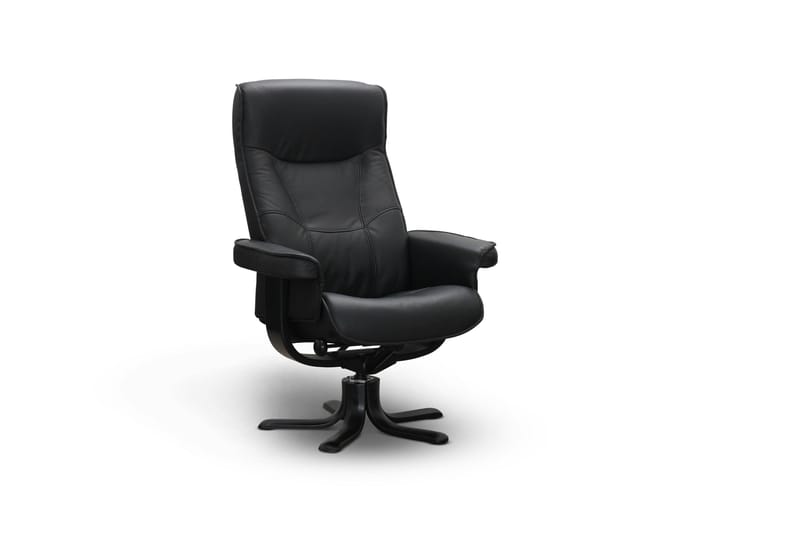 Tateo Nojatuoli Nahkaa - Musta - Huonekalut - Tuoli & nojatuoli - Nojatuoli & lepotuoli - Mekanismituoli