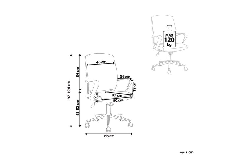 Toimistotuoli Bonny Musta - Musta - Huonekalut - Tuoli & nojatuoli - Työtuolit