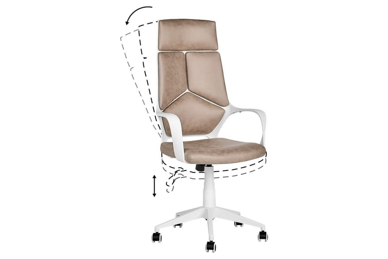 Toimistotuoli Delight Beige/valkoinen - Beige/valkoinen - Huonekalut - Tuoli & nojatuoli - Työtuolit