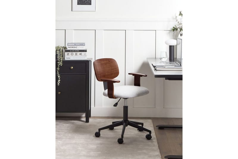 Toimistotuoli Gunnison - Tumma puu, harmaa - Huonekalut - Tuoli & nojatuoli - Työtuolit