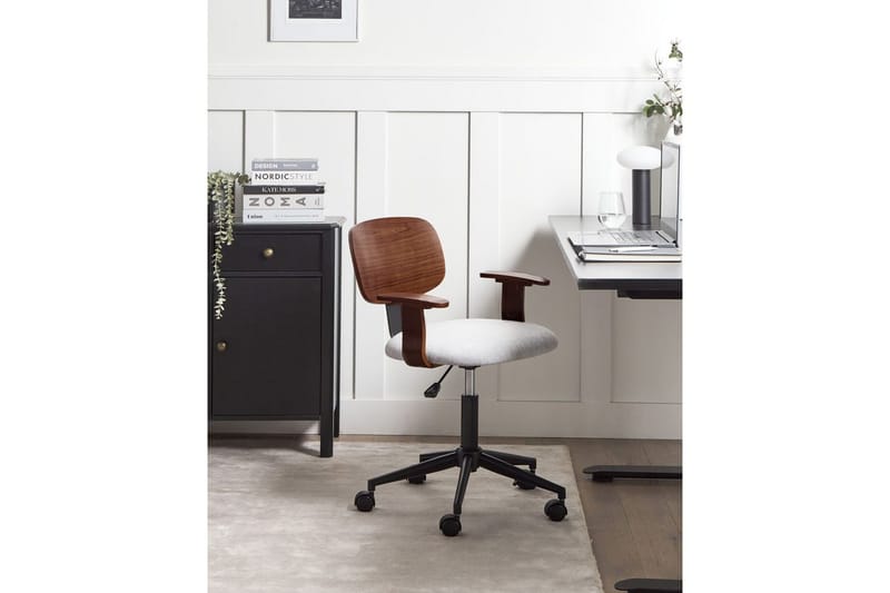 Toimistotuoli Gunnison - Tumma puu, harmaa - Huonekalut - Tuoli & nojatuoli - Työtuolit