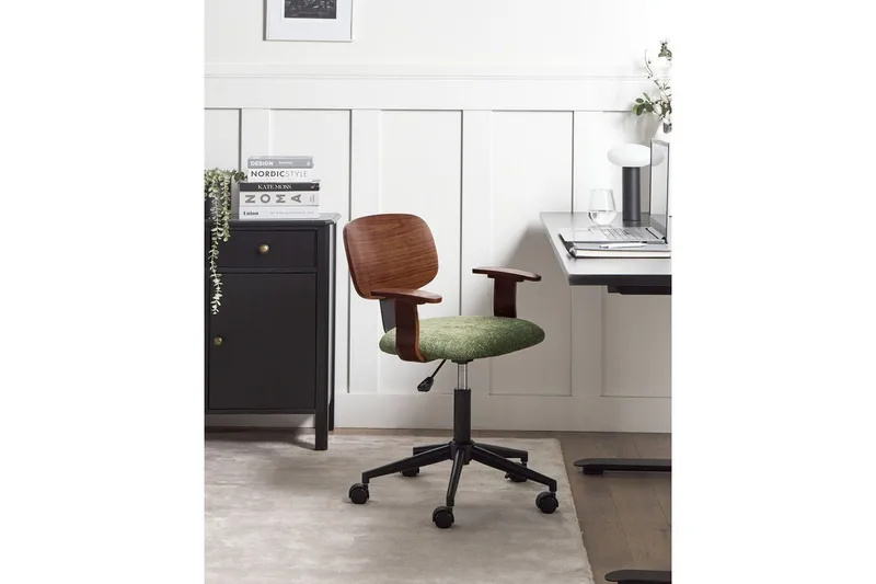 Toimistotuoli Gunnison - Vihreä, tumma puu - Huonekalut - Tuoli & nojatuoli - Työtuolit