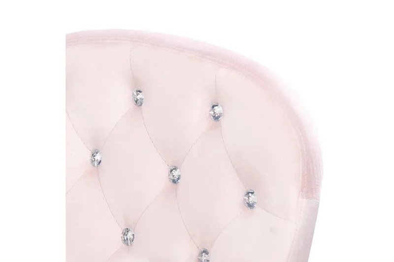 Toimistotuoli kristalleilla Princess Pastellinvaaleanpunainen/Hopea/Musta - Pastellinvaaleanpunainen/Hopea/Musta - Huonekalut - Tuoli & nojatuoli - Työtuolit