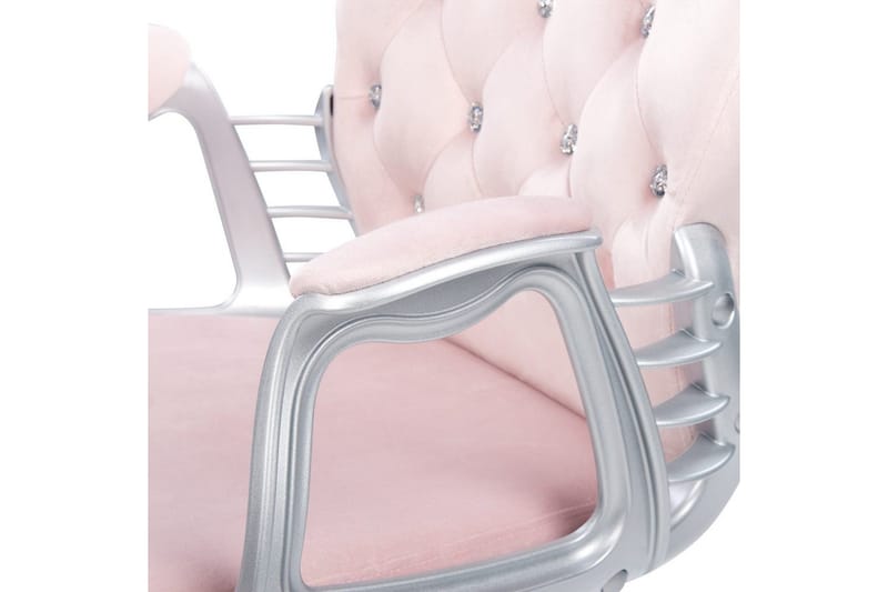 Toimistotuoli kristalleilla Princess Pastellinvaaleanpunainen/Hopea/Musta - Pastellinvaaleanpunainen/Hopea/Musta - Huonekalut - Tuoli & nojatuoli - Työtuolit