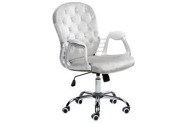 Toimistotuoli kristalleilla Princess Harmaa/hopea/musta