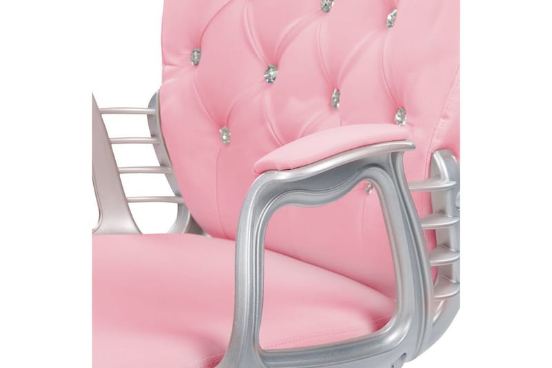 Toimistotuoli kristalleilla Princess Rosa/musta/hopea - Rosa/musta/hopea - Huonekalut - Tuoli & nojatuoli - Työtuolit