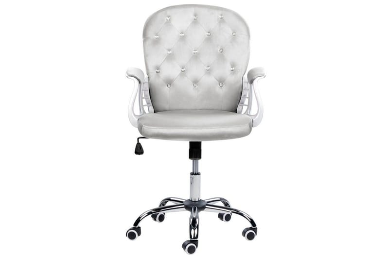 Toimistotuoli kristalleilla Princess Harmaa/hopea/musta - Harmaa/hopea/musta - Huonekalut - Tuoli & nojatuoli - Työtuolit