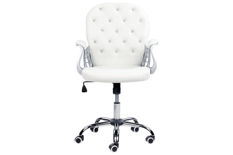 Toimistotuoli kristalleilla Princess Valkoinen/musta/hopea - Valkoinen/musta/hopea - Huonekalut - Tuoli & nojatuoli - Työtuolit