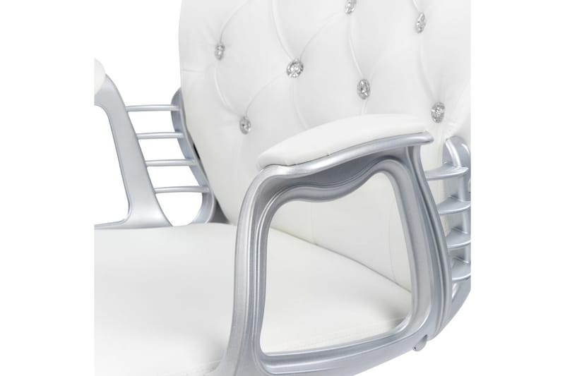 Toimistotuoli kristalleilla Princess Valkoinen/musta/hopea - Valkoinen/musta/hopea - Huonekalut - Tuoli & nojatuoli - Työtuolit