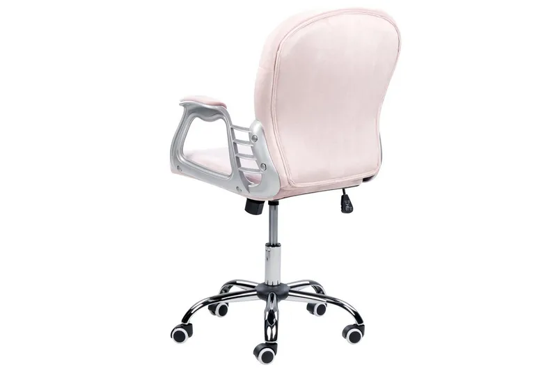 Toimistotuoli kristalleilla Princess Pastellinvaaleanpunainen/Hopea/Musta - Pastellinvaaleanpunainen/Hopea/Musta - Huonekalut - Tuoli & nojatuoli - Työtuolit