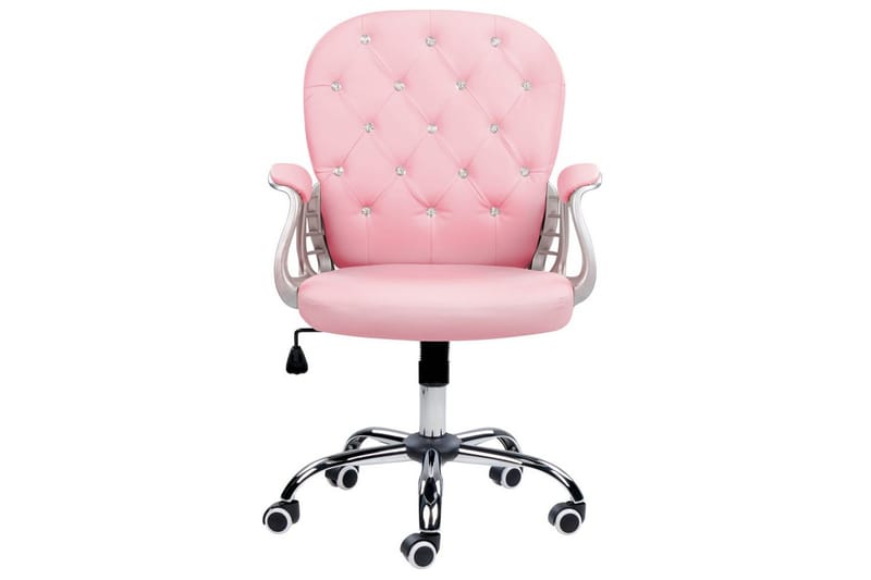 Toimistotuoli kristalleilla Princess Rosa/musta/hopea - Rosa/musta/hopea - Huonekalut - Tuoli & nojatuoli - Työtuolit