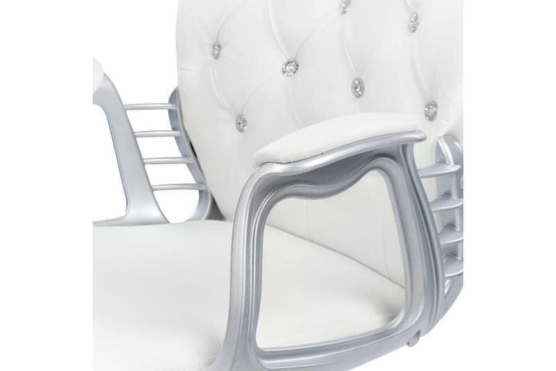 Toimistotuoli kristalleilla Princess Valkoinen/musta/hopea - Valkoinen/musta/hopea - Huonekalut - Tuoli & nojatuoli - Työtuolit