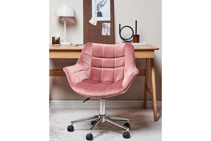 Toimistotuoli Labelle Vaaleanpunainen - Vaaleanpunainen - Huonekalut - Tuoli & nojatuoli - Työtuolit