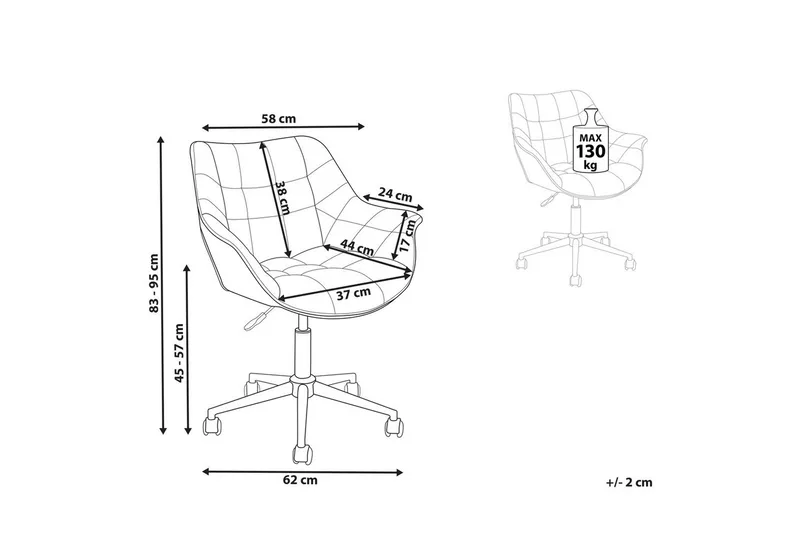 Toimistotuoli Labelle Vihreä - Vihreä - Huonekalut - Tuoli & nojatuoli - Työtuolit