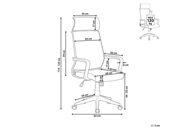 Toimistotuoli Leader Harmaa/valkoinen - Harmaa/valkoinen - Huonekalut - Tuoli & nojatuoli - Työtuolit