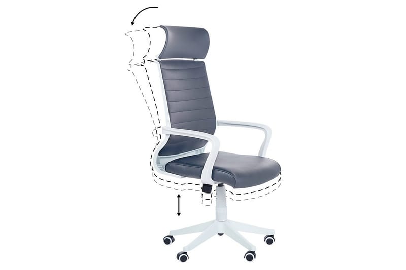 Toimistotuoli Leader Harmaa/valkoinen - Harmaa/valkoinen - Huonekalut - Tuoli & nojatuoli - Työtuolit